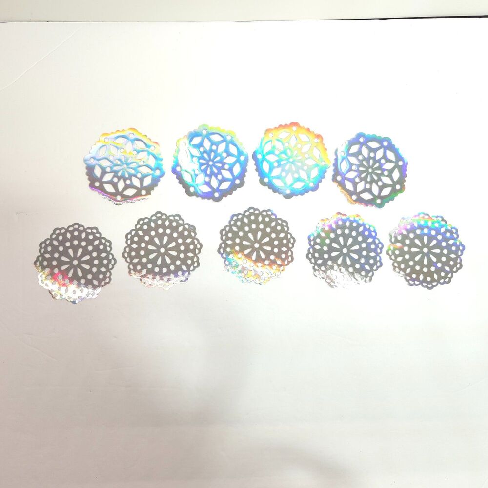 Recollections Iridescent Paper Doilies 9 Piece Scrapbooking Craft Embellishments